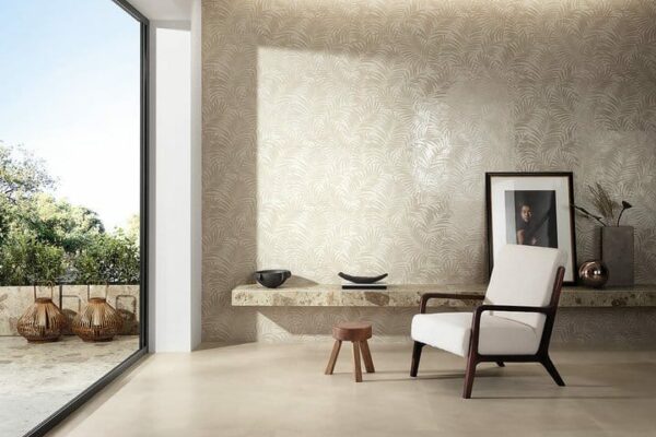 Carrelage argile série Mood - mur Tropical sand 50x120 - sol Sabbia satin 60x120