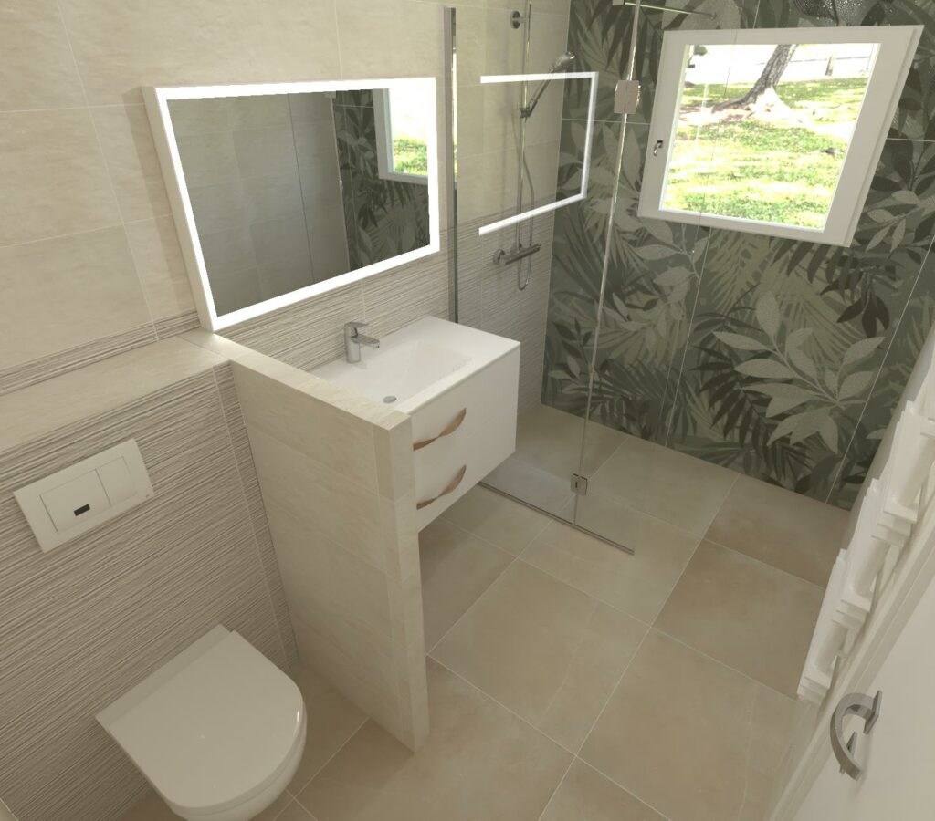 Projet 3D Salle de bains - Mounier Carrelage
